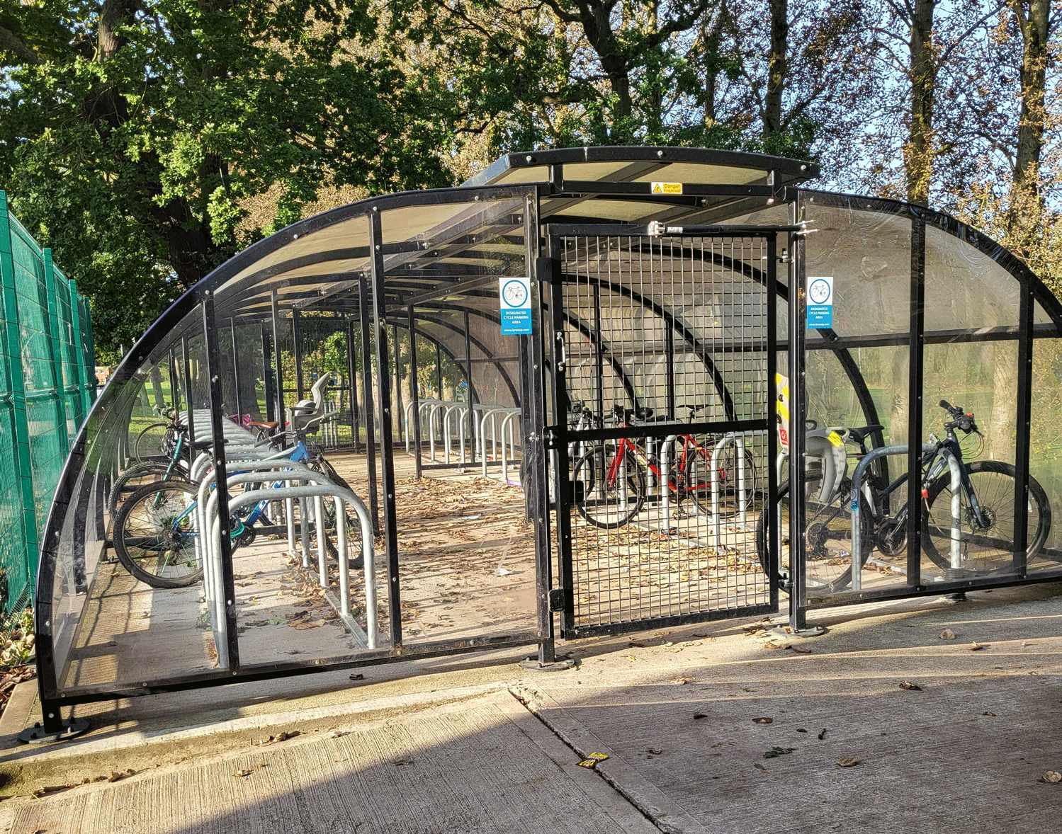 View of bike shed